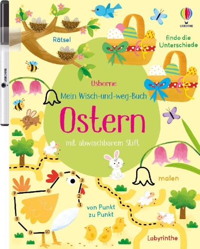 Buchcover und Innenansicht für das Buch: Mein Wisch-und-weg-Buch: Ostern
