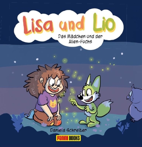 Buchcover und Innenansicht für das Buch: Lisa und Lio: Das Mädchen und der Alien-Fuchs