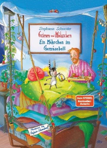 Buchcover und Innenansicht für das Buch: Grimm und Möhrchen - Ein Möhrchen im Gemüsebett