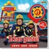 Buchcover und Innenansicht für das Buch: Feuerwehrmann Sam: Schau genau! - Leuchten - Suchen - Entdecken