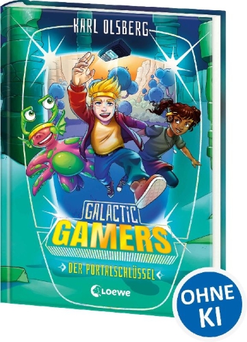 Buchcover und Innenansicht für das Buch: Galactic Gamers (Band 3) - Der Portalschlüssel