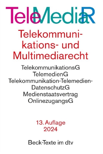 Buchcover und Innenansicht für das Buch: Telemediarecht. TeleMediaR