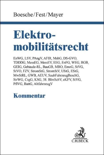 Buchcover und Innenansicht für das Buch: Elektromobilitätsrecht