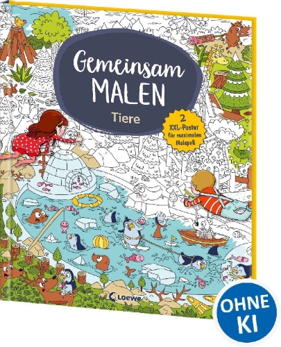 Buchcover und Innenansicht für das Buch: Mes 2 Posters Géants / Super Coloriages Gèants / Super Giant Coloring Books