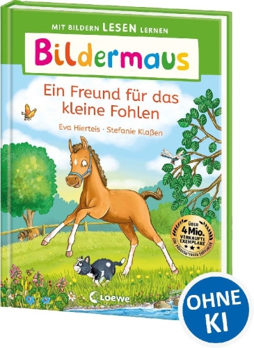 Buchcover und Innenansicht für das Buch: Bildermaus - Ein Freund für das kleine Fohlen