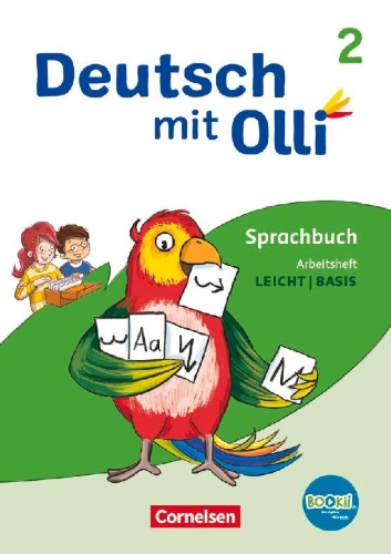 Buchcover und Innenansicht für das Buch: Deutsch mit Olli 2. Schuljahr. Arbeitsheft Leicht / Basis