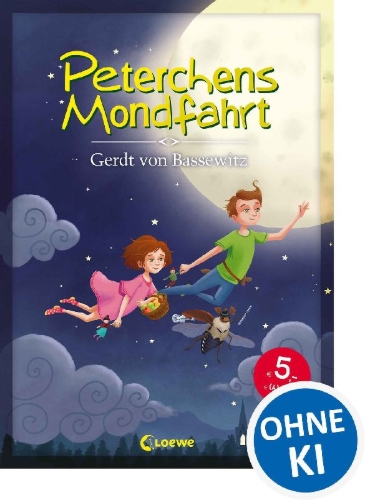 Buchcover und Innenansicht für das Buch: Peterchens Mondfahrt