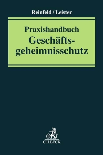 Buchcover und Innenansicht für das Buch: Praxishandbuch Geschäftsgeheimnisschutz
