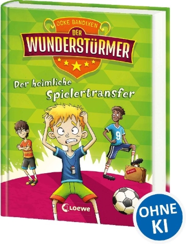 Buchcover und Innenansicht für das Buch: Der Wunderstürmer (Band 4) - Der heimliche Spielertransfer