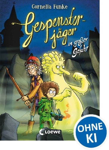 Buchcover und Innenansicht für das Buch: Gespensterjäger in großer Gefahr