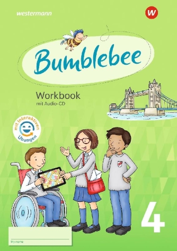Buchcover und Innenansicht für das Buch: Bumblebee 4. Workbook mit Interaktiven Übungen. Für das 3. / 4. Schuljahr