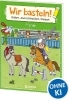 Buchcover und Innenansicht für das Buch: Wir basteln! ab 5 Jahren - Malen, Ausschneiden, Kleben - Pferde