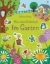Buchcover und Innenansicht für das Buch: Mein erstes Stickerbuch: Im Garten