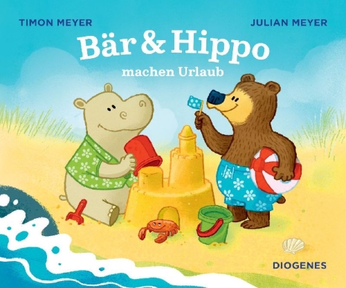 Buchcover und Innenansicht für das Buch: Bär & Hippo machen Urlaub