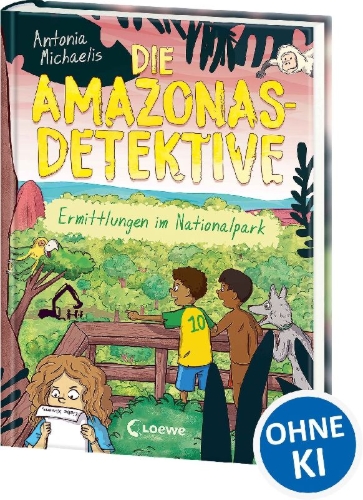 Buchcover und Innenansicht für das Buch: Die Amazonas-Detektive (Band 4) - Ermittlungen im Nationalpark