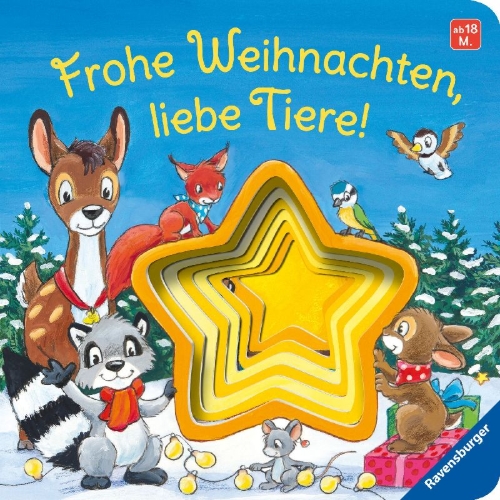 Buchcover und Innenansicht für das Buch: Frohe Weihnachten, liebe Tiere!