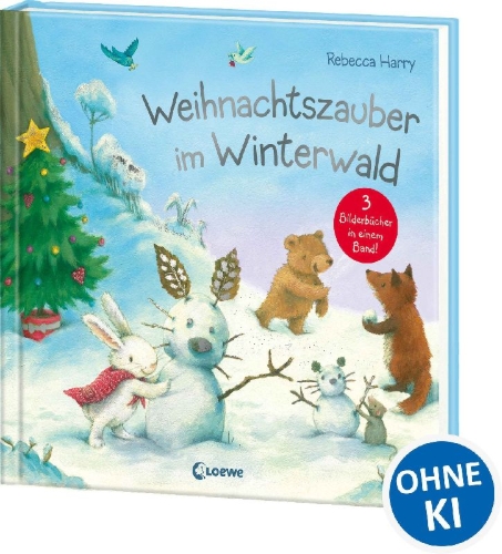 Buchcover und Innenansicht für das Buch: Weihnachtszauber im Winterwald