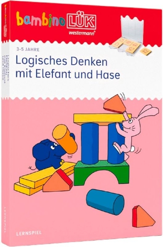 Buchcover und Innenansicht für das Buch: bambinoLÜK-Set. Logisches Denken mit Elefant und Hase