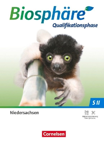 Buchcover und Innenansicht für das Buch: Biosphäre Sekundarstufe II 2.0. Qualifikationsphase. Niedersachsen - Schulbuch