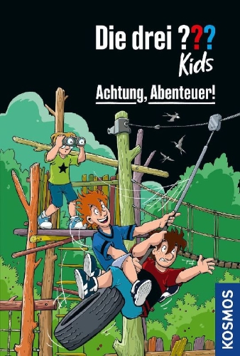 Buchcover und Innenansicht für das Buch: Die drei ??? Kids Achtung, Abenteuer!