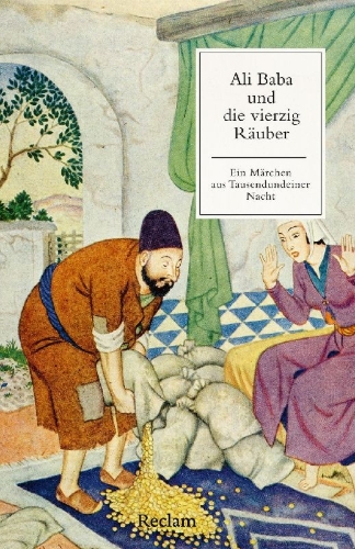 Buchcover und Innenansicht für das Buch: Ali Baba und die vierzig Räuber. Ein Märchen aus Tausendundeiner Nacht