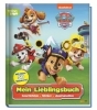 Buchcover und Innenansicht für das Buch: PAW Patrol: Mein Lieblingsbuch - Geschichten - Sticker - Ausmalseiten