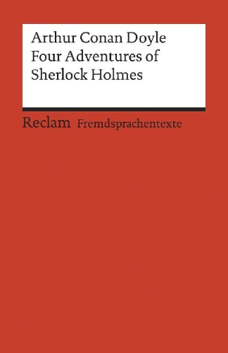 Buchcover und Innenansicht für das Buch: Four Adventures of Sherlock Holmes: »A Scandal in Bohemia«, »The Speckled Band«, »The Final Problem« and »The Adventure of the Empty House«