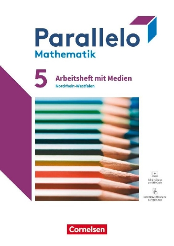 Buchcover und Innenansicht für das Buch: Parallelo 5. Schuljahr - Nordrhein-Westfalen - Ausgabe 2022 - Arbeitsheft mit Medien und Lösungen