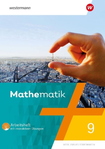 Buchcover und Innenansicht für das Buch: Mathematik 9. Arbeitsheft mit interaktiven Übungen. Für Regionale Schulen in Mecklenburg-Vorpommern