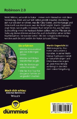 Buchcover und Innenansicht für das Buch: Bushcraft und Survival für Dummies