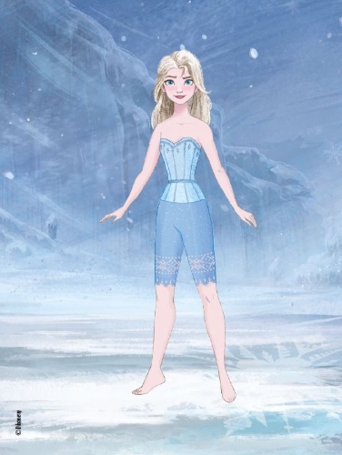 Buchcover und Innenansicht für das Buch: Disney Die Eiskönigin: Zauberhafter Styling-Spaß: Stickern, Malen, Stylen