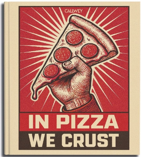 Buchcover und Innenansicht für das Buch: In Pizza we crust