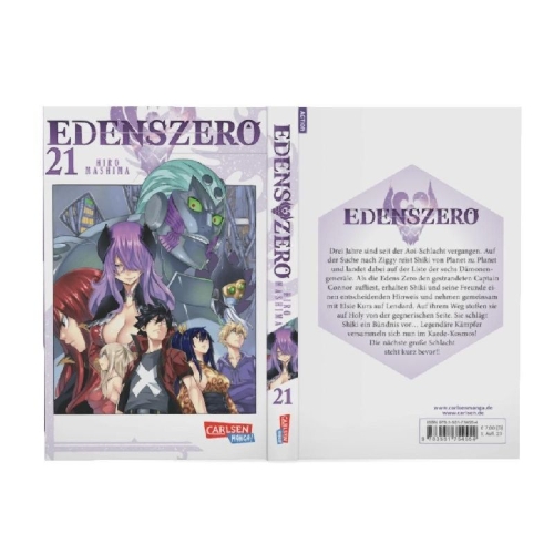 Buchcover und Innenansicht für das Buch: Edens Zero