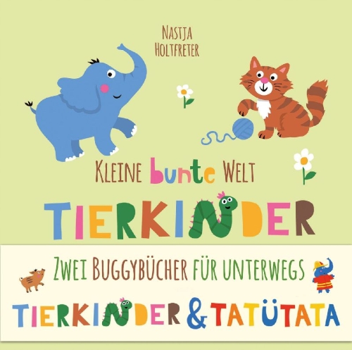 Buchcover und Innenansicht für das Buch: Kleine bunte Welt - Tierkinder & Tatütata