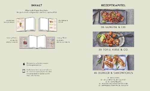 Buchcover und Innenansicht für das Buch: Veggie Grillen