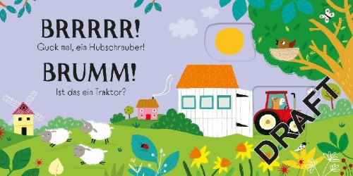 Buchcover und Innenansicht für das Buch: Schieben und Lauschen: Fahrzeuge