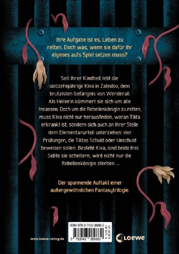 Buchcover und Innenansicht für das Buch: The Prison Healer