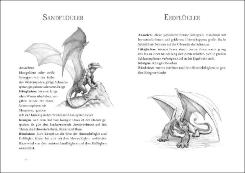 Buchcover und Innenansicht für das Buch: Wings of Fire - Die Insel der Nachtflügler