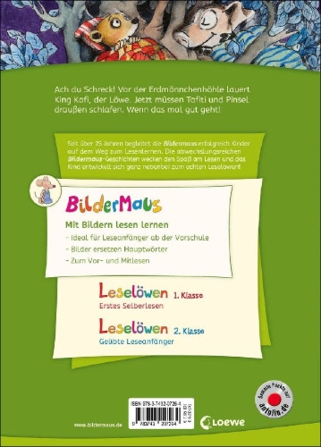 Buchcover und Innenansicht für das Buch: Bildermaus - Tafiti schläft woanders