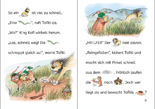 Buchcover und Innenansicht für das Buch: Bildermaus - Tafiti schläft woanders