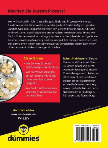 Buchcover und Innenansicht für das Buch: Geschäftsprozessoptimierung für Dummies