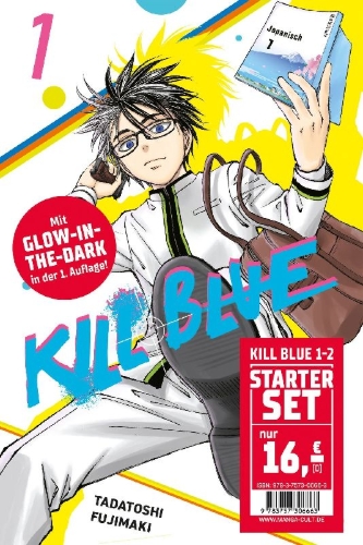 Buchcover und Innenansicht für das Buch: Kill Blue Starterset: Band 1-2