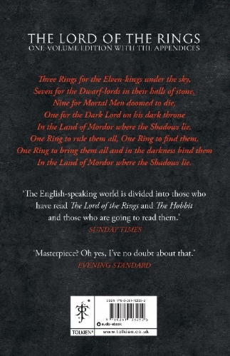 Buchcover und Innenansicht für das Buch: The Lord of the Rings 1/3