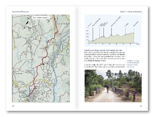 Buchcover und Innenansicht für das Buch: The Camino Portugues