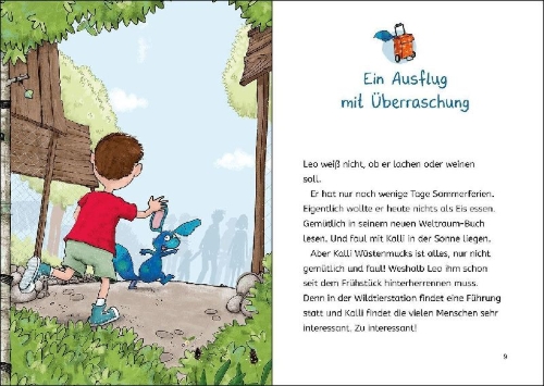 Buchcover und Innenansicht für das Buch: Kalli Wüstenmucks lebt gefährlich (Band 3)