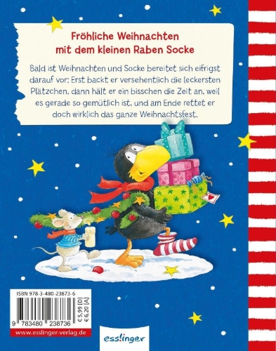 Buchcover und Innenansicht für das Buch: Der kleine Rabe Socke: Alles feiert!