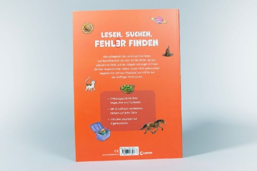 Buchcover und Innenansicht für das Buch: Mein Fehler-Such-Buch - Auf dem Reiterhof