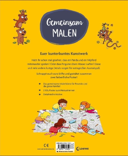 Buchcover und Innenansicht für das Buch: Mes 2 Posters Géants / Super Coloriages Gèants / Super Giant Coloring Books