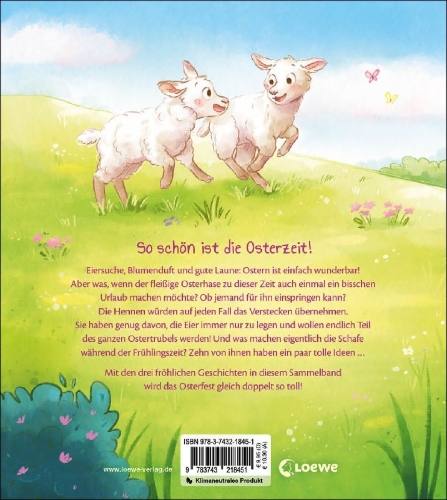 Buchcover und Innenansicht für das Buch: Frohe Ostern auf der Frühlingswiese