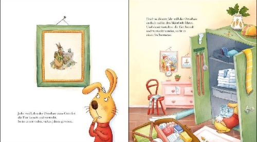 Buchcover und Innenansicht für das Buch: Frohe Ostern auf der Frühlingswiese